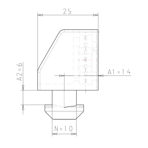 Uniblock 25 CS System B Nut 10 14 mm