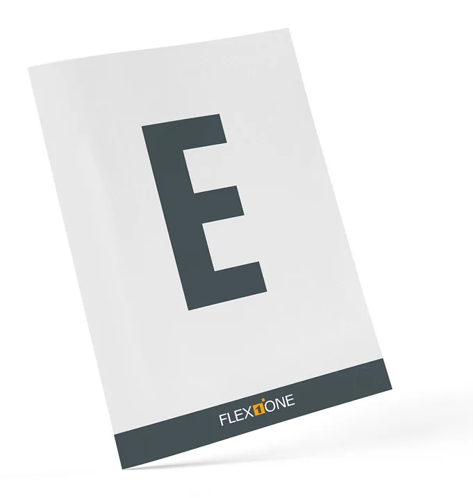 Lagerplatzschild für Reifenregale – Buchstabe E
