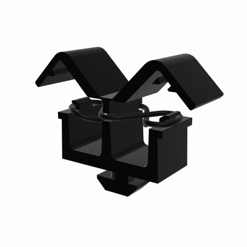 Clip-Kabelbinder 2 Kammern mit Hammer Nut 8