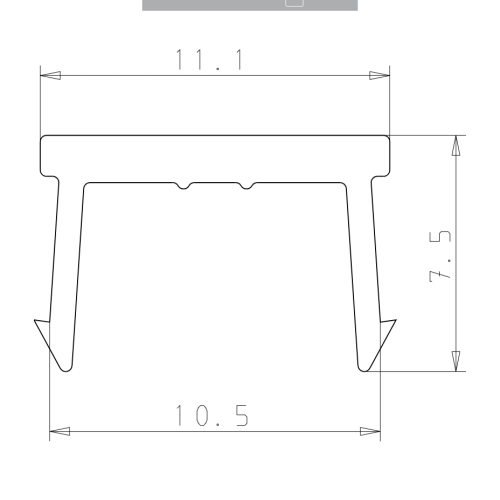 Abdeckprofil System B Nut 10 ≈ RAL 5021 wasserblau