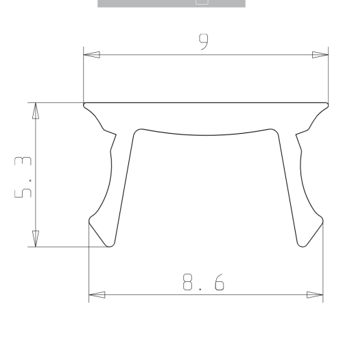 Abdeckprofil System I Nut 8 ≈ RAL 1018 zinkgelb