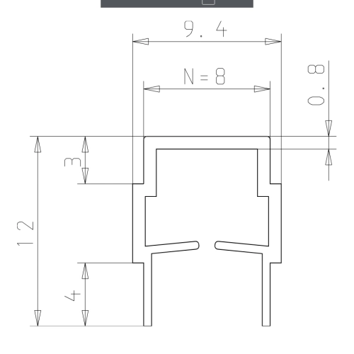 Abdeck- und Einfassprofil System I Nut 8 ≈ RAL 1018 zinkgelb