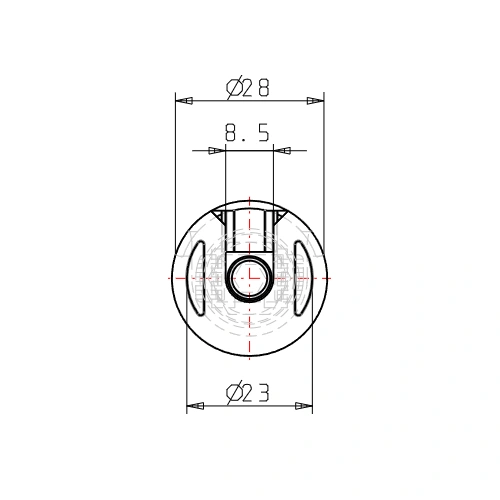 Set Rohrverbinder 90°-T D28 Nut 10