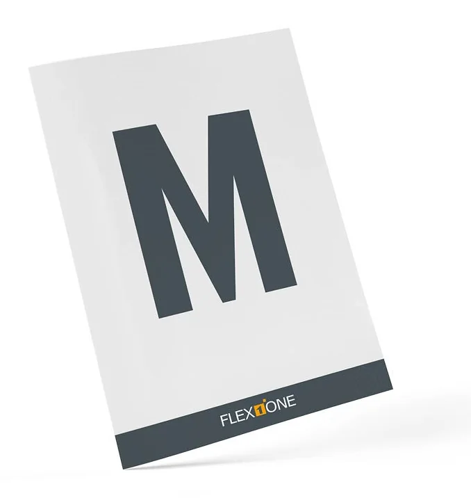 Lagerplatzschild für Reifenregale – Buchstabe M