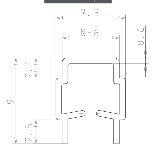 Abdeck- und Einfassprofil System I Nut 6 ≈ RAL 7035 lichtgrau
