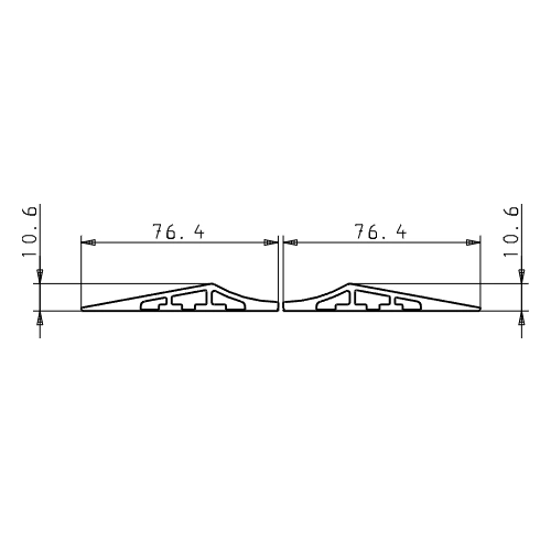 Parkschiene hoch - hoch 2400 mm (2er Set)