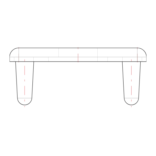 Abdeckkappe 30 x 30 Loch System B Nut 8