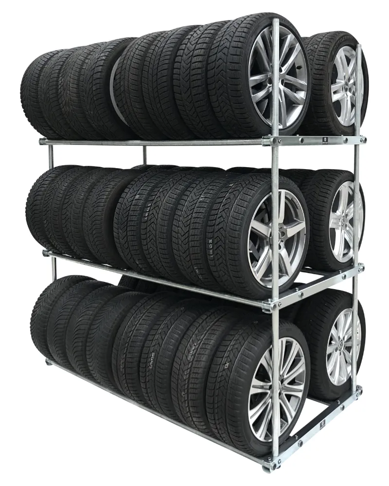 Reifenregal Doppel  73 – 3 Ebenen Grundregal