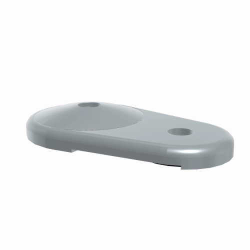 Teller 80 für Gelenkstellfuß Kugel 15 mit Ausleger und Anti-Slip-Platte