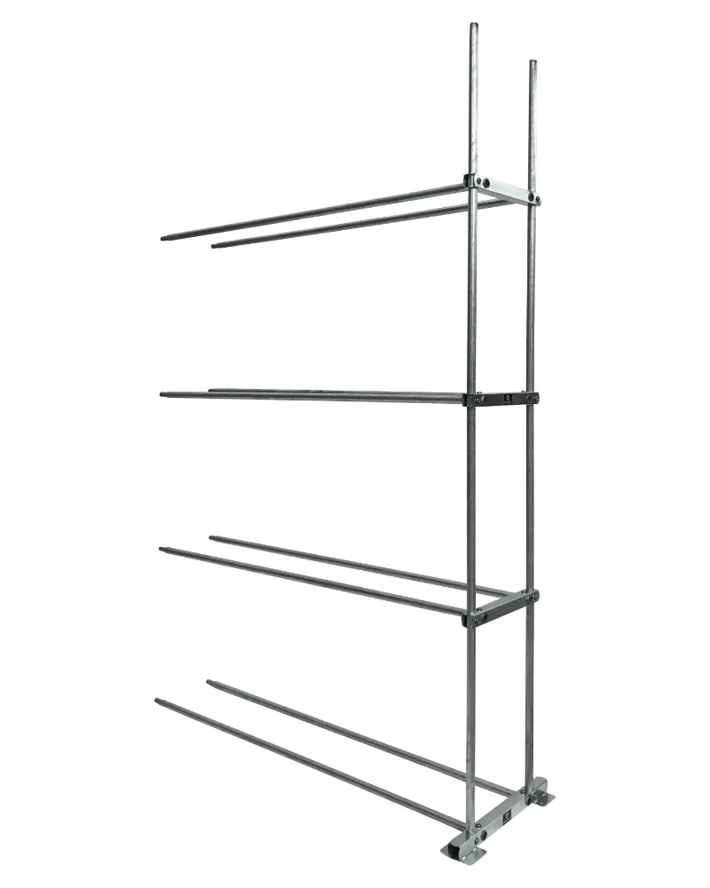 Räderregal Einzel – 4 Fächer Anbauregal