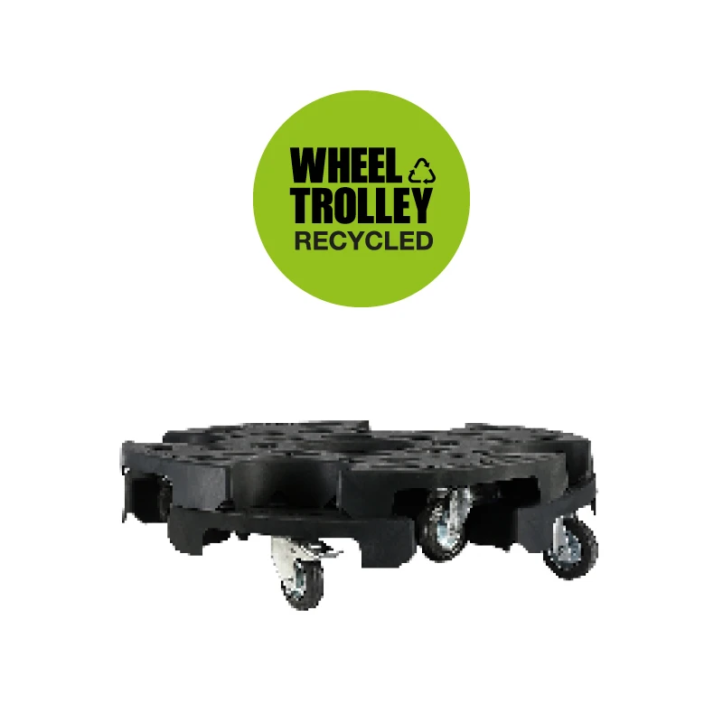 Wheel Trolley Recycled XL mit 2 Feststellrollen