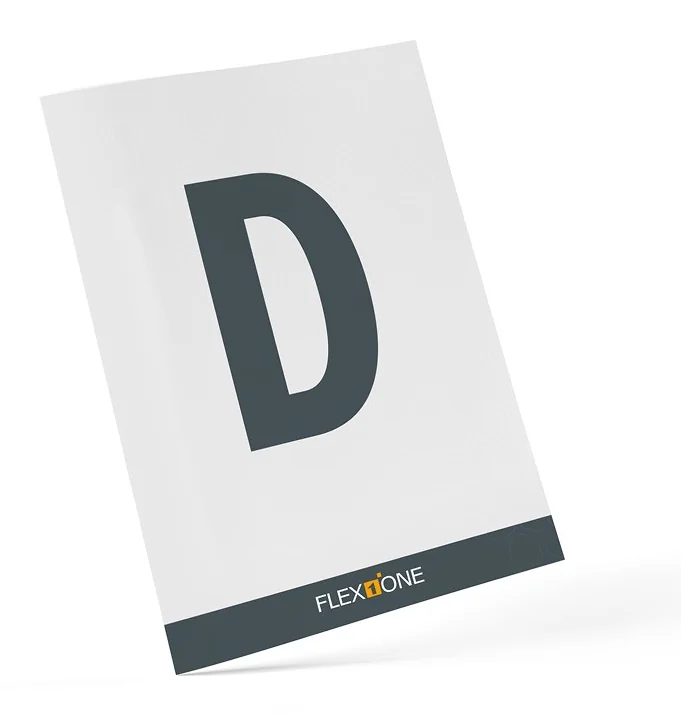 Lagerplatzschild für Reifenregale – Buchstabe D