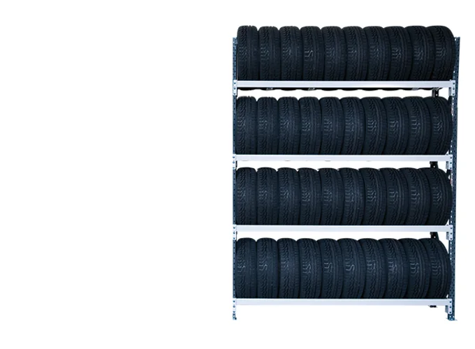 F1 Reifenregal-Anbauset für 40 Reifen, 4 Ebenen