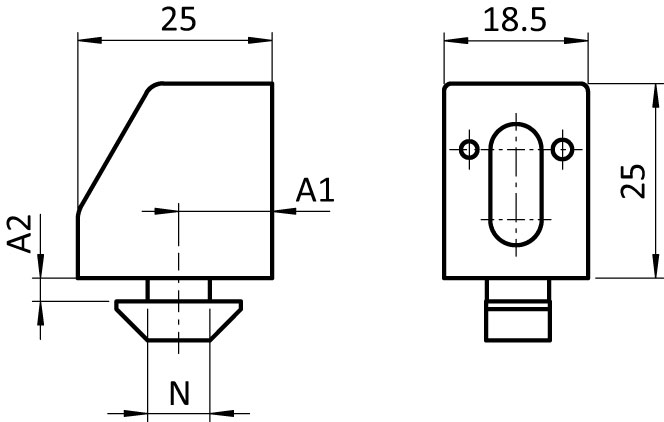 Uniblock 25 glasklar Abstandshalter 5 mm