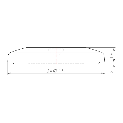 Teller 120 für Gelenkstellfuß Kugel 15 mit Anti-Slip-Platte