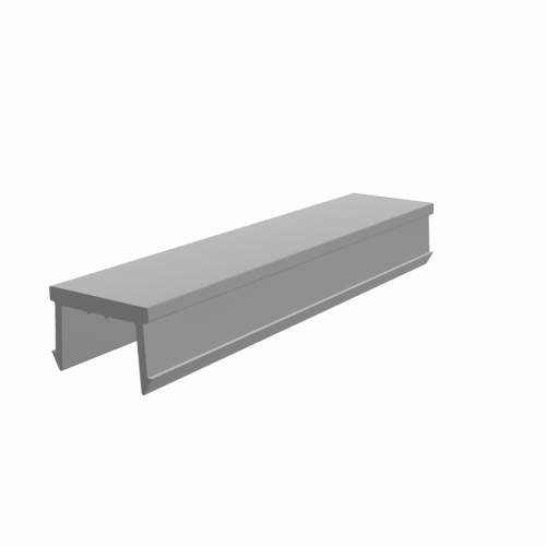 Abdeckprofil System B Nut 10 ESD alufarbig