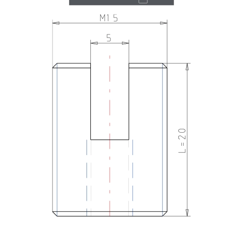 Gewindebuchse M15 M6