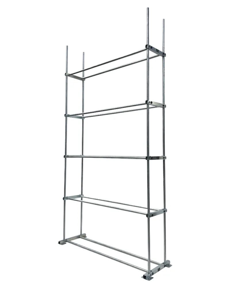 Räderregal Einzel – 5 Ebenen Grundregal