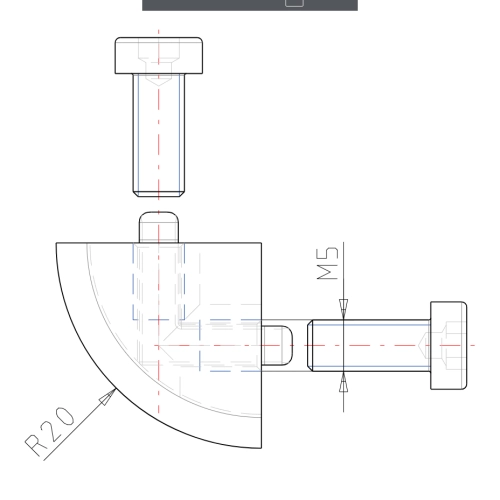 Glasscheibenhalter Eckverbinder-Satz