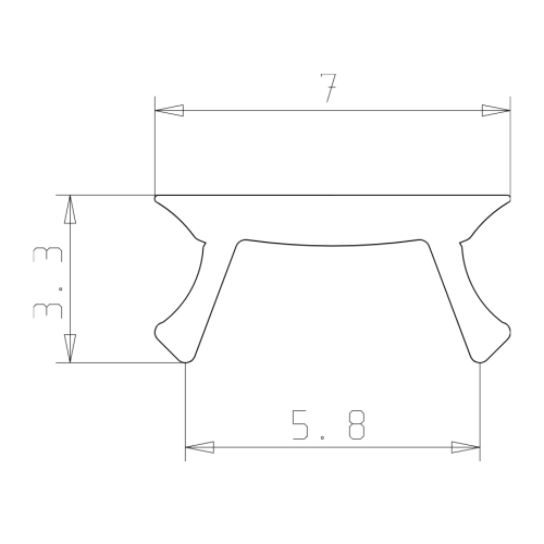 Abdeckprofil System I Nut 6 ≈ RAL 7035 lichtgrau