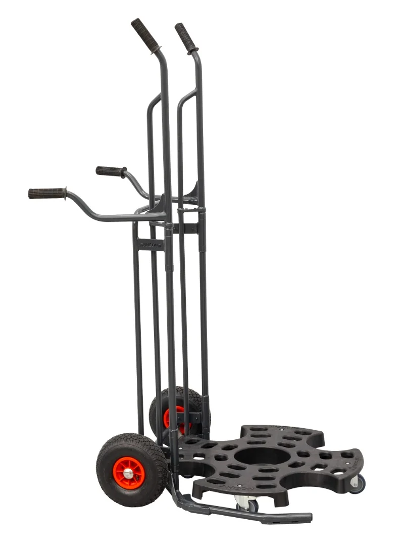 Wheel Caddy PLUS mit großen Gummirädern und aufgenommenem leerem Wheel Trolley