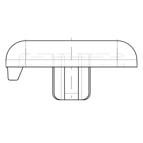 Abdeckkappe 20 x 20 System B Nut 6