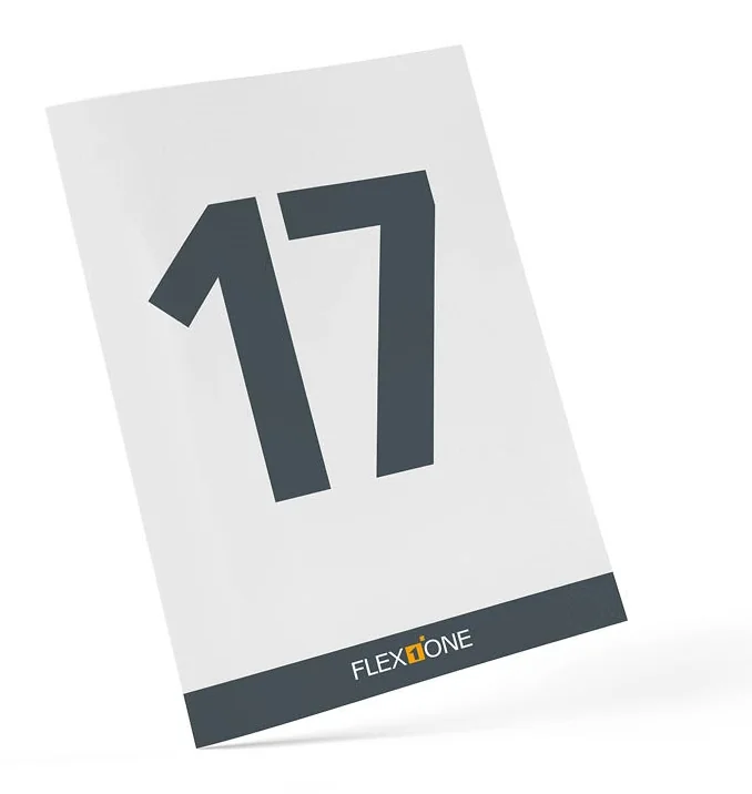 Lagerplatzschild für Reifenregale – Nummer 17