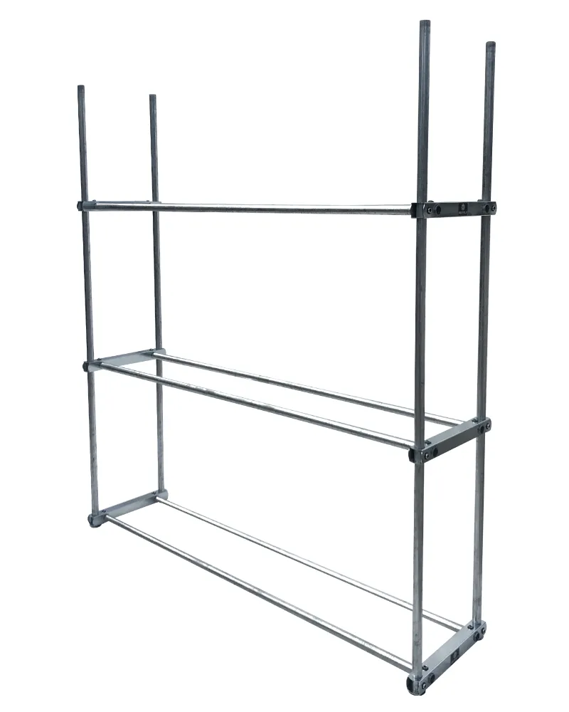 Räderregal Einzel – 3 Ebenen Grundregal