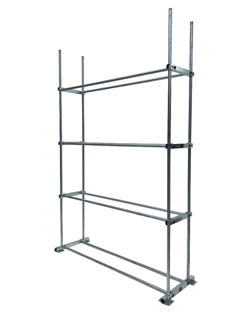 Räderregal Einzel – 4 Ebenen Grundregal