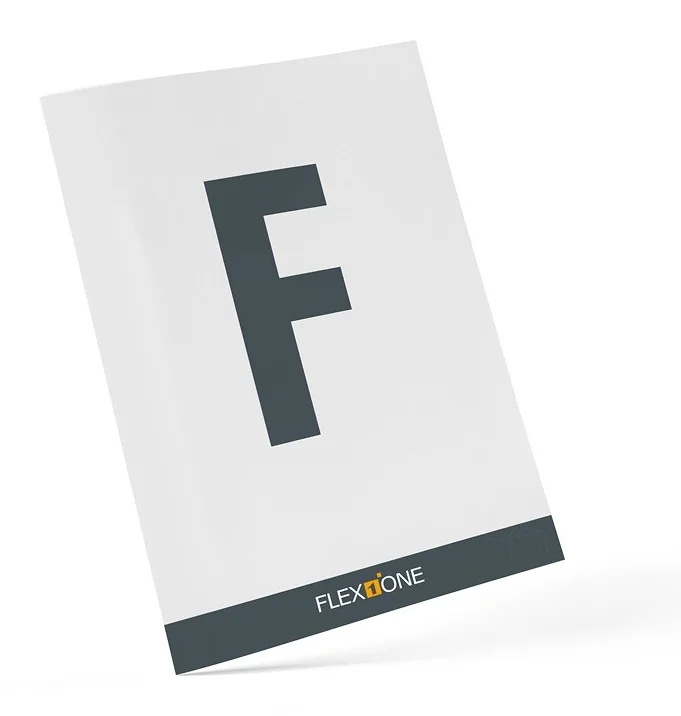 Lagerplatzschild für Reifenregale – Buchstabe F