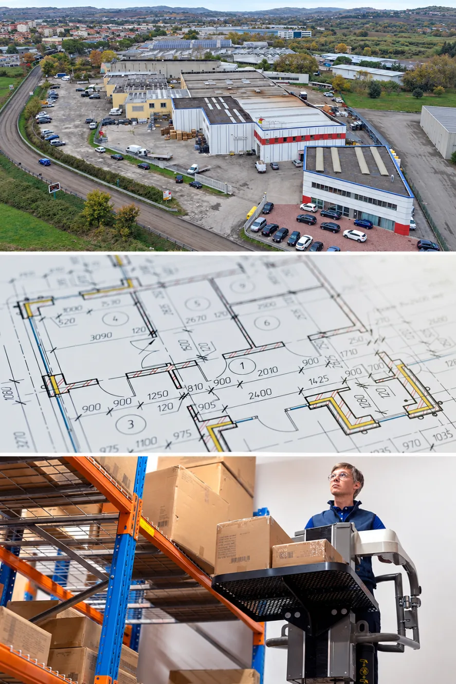 Bravi Platforms Produktionsstandort, Planung und Picking-Anwendung