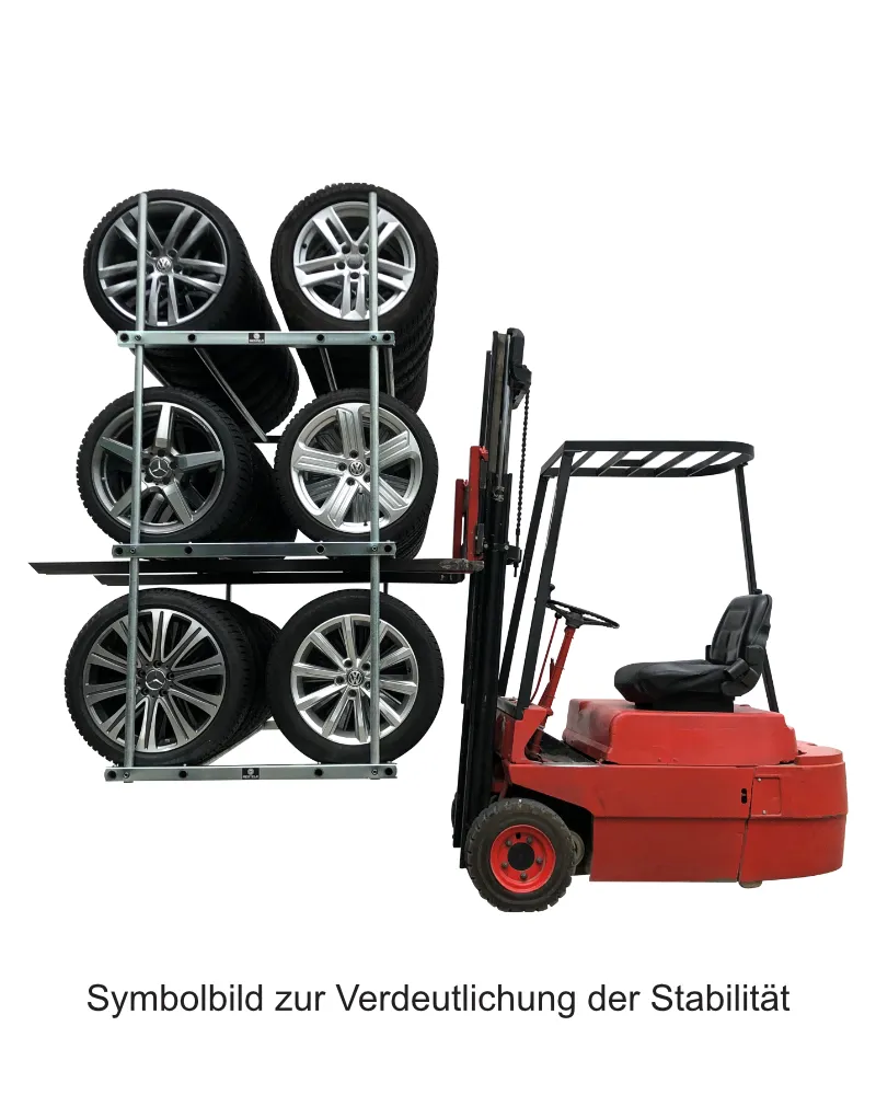 Reifenregal Doppel 80 – 5 Ebenen Grundregal