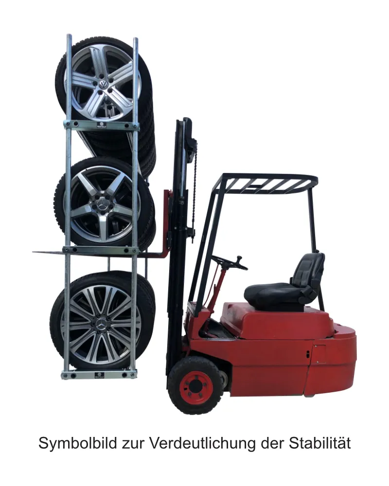 Räderregal Einzel – 4 Ebenen Grundregal