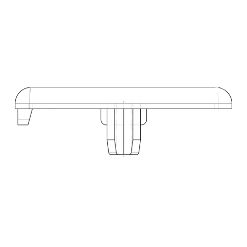 Abdeckkappe 40 x 40 R40 - 90° System I Nut 8