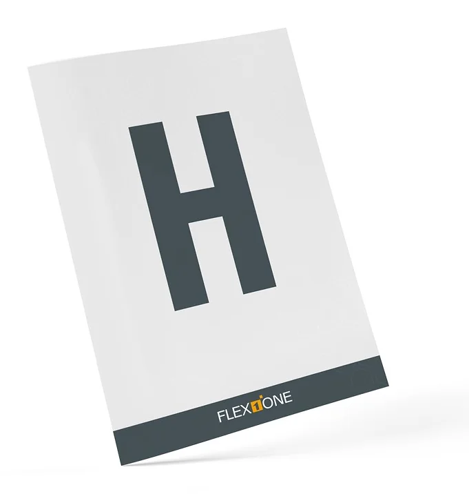 Lagerplatzschild für Reifenregale – Buchstabe H