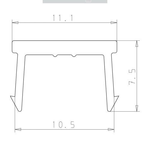Abdeckprofil System B Nut 10 ≈ RAL 5005 signalblau