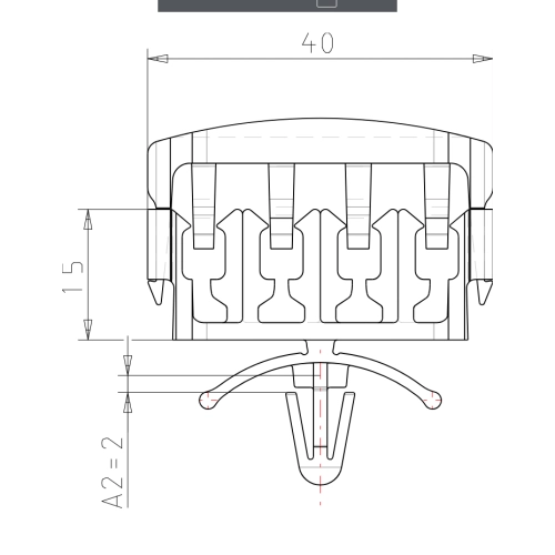 Steck-Kabelbinder mit Steckhammer 6 und Abdeckkappe
